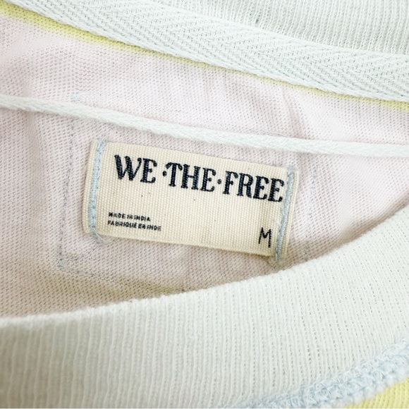 Free People X We The Free Sundae Funday Long Sleeve Tee Pullover Pastel Combo - Picture 11 of 12